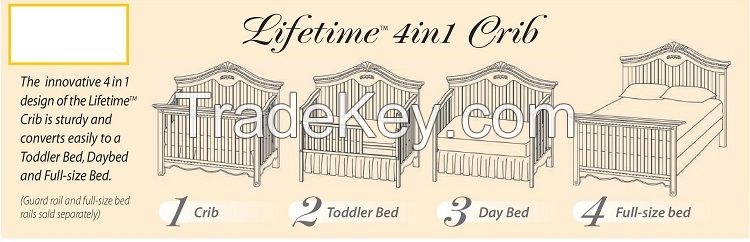 Convertible Baby Cribs made From Solid Wood Mahogany Indonesia