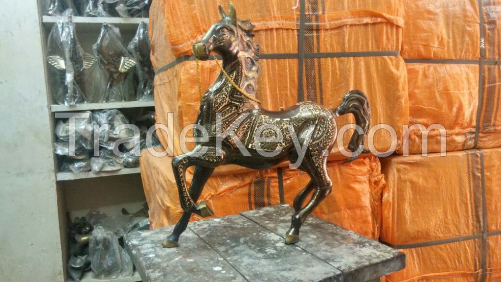 100% Brass Metal Horse Size 20 inch.....