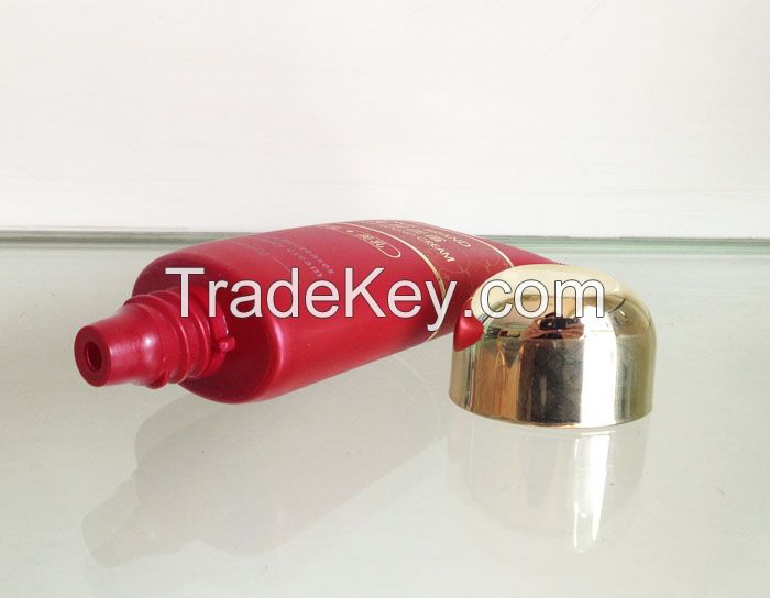 empty plastic oval tube with screw on plating metalised cap 60g