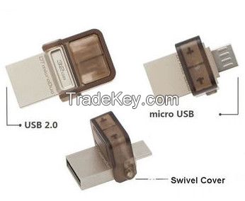 OTG USB Flash Drives for Smartphone, Customized Shape/Logo/Packing, High Speed, 128MB to 128GB