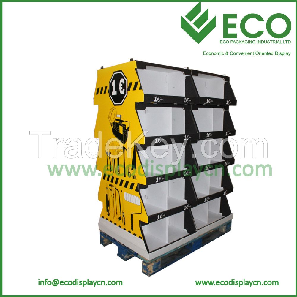 4C printing cardboard pallet design display for market advertising