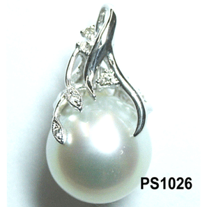 NEW STYLE S/S PEARL 18CT WG PENDANT