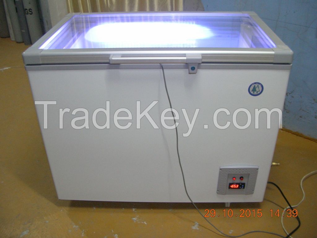 -60C display freezer for frozen tuna, seafood processing equipment