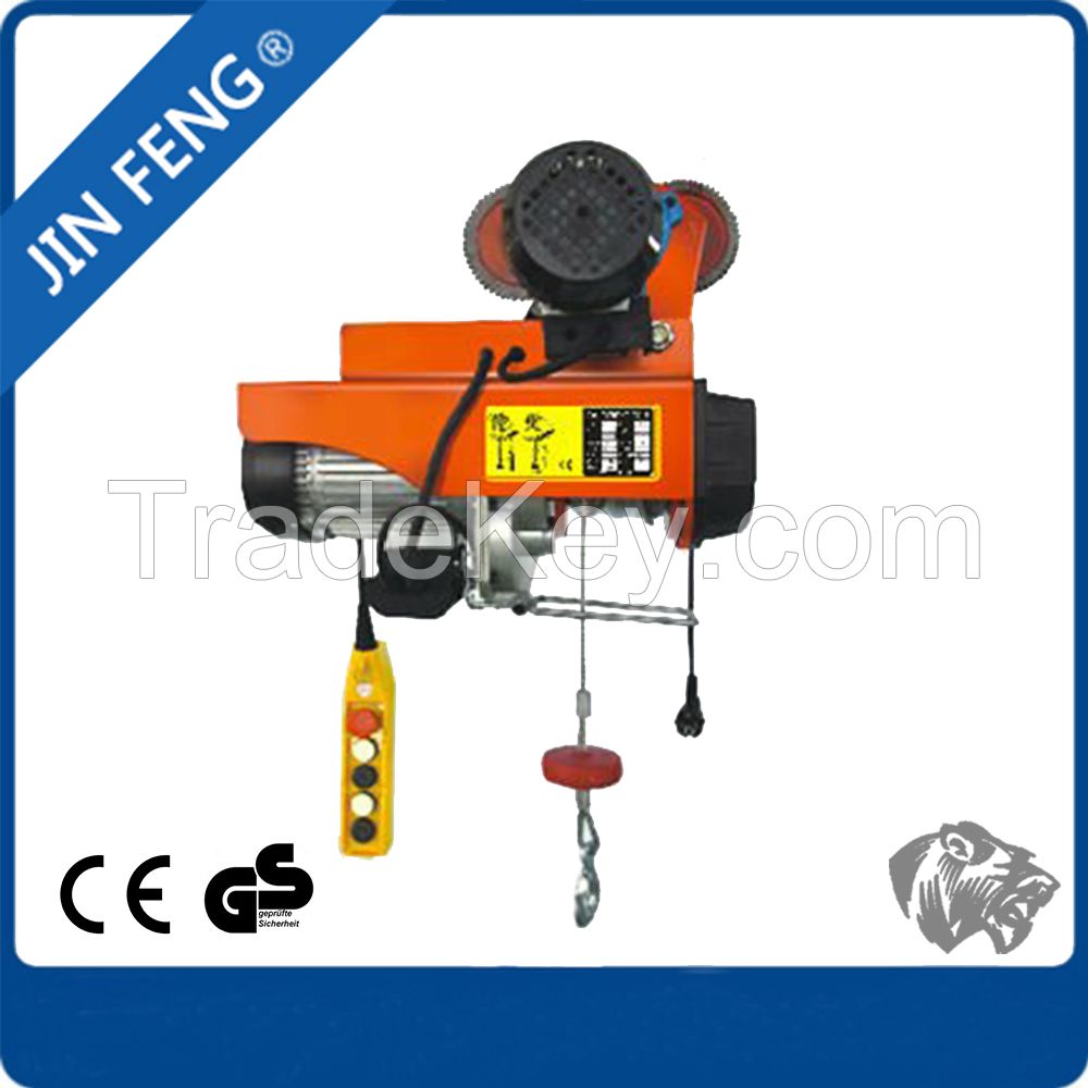 12V Small Size Electric Hoist with Double Hooks mini Hoist Crane 500kg