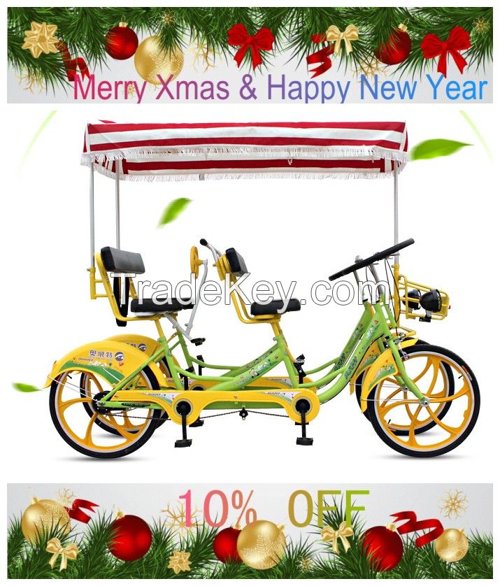 22/24inch four seater sightseeing bike chinese factory