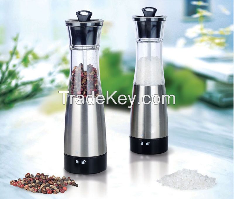 Electric salt pepper mills, gravity spice grinder