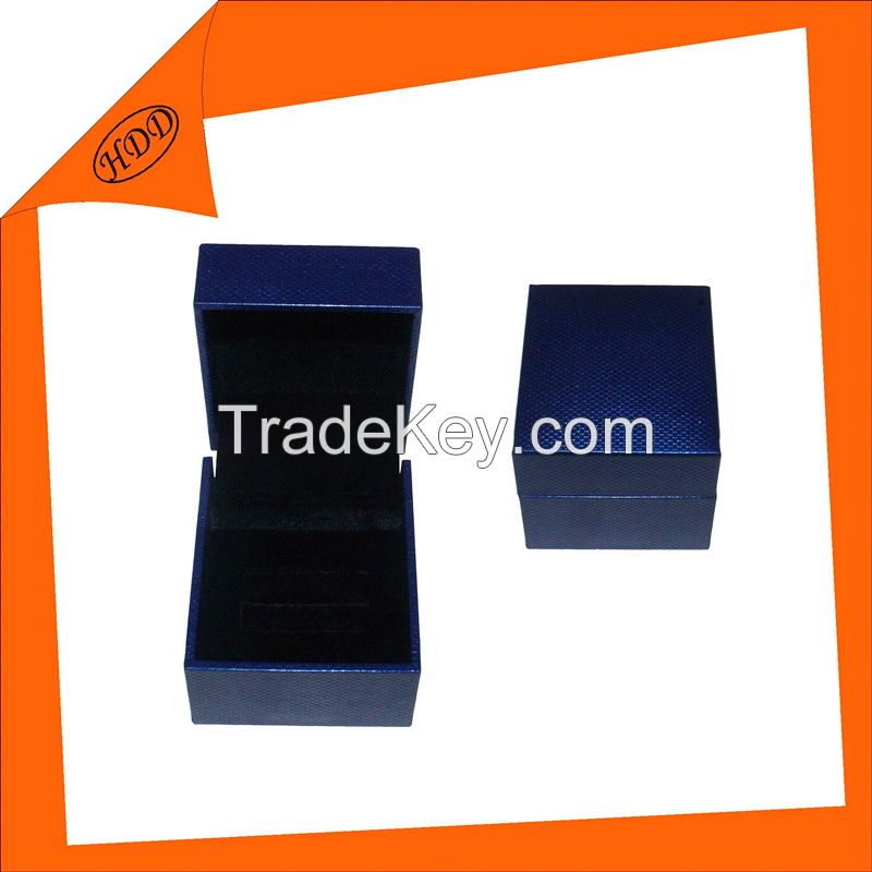 Custom logo printed leather ring jewellery box