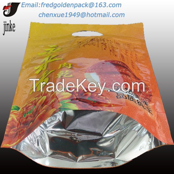 Standup Foil Resealable Meat Packaging Bag