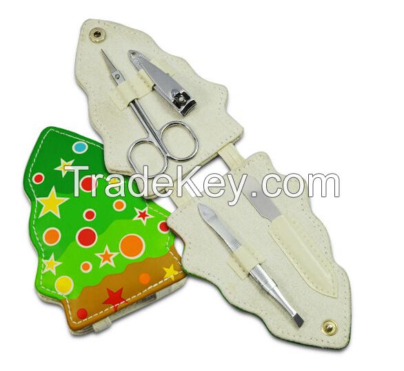 Customized logo Christmas promotional gifts manicure pedicure set, xmas gift