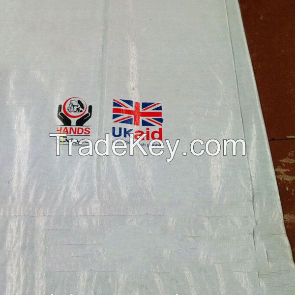 4*5m UN competitive tender tarpaulin, printing logos