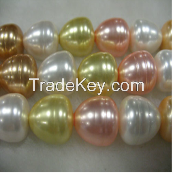 16 inches 15-18mm Multicolor Teardrop Shaped Shell Pearls Strands