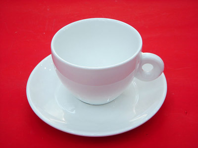 Sell high white cup&saucer