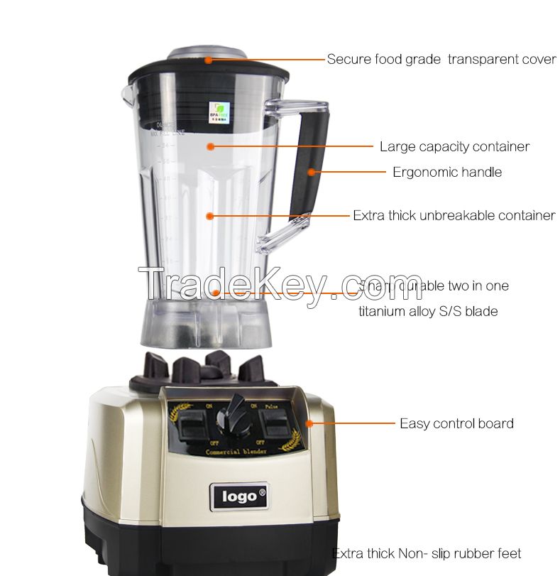 Hot sale kitchen appliance food juice power blender with Large Capacity and Safety Lock Device