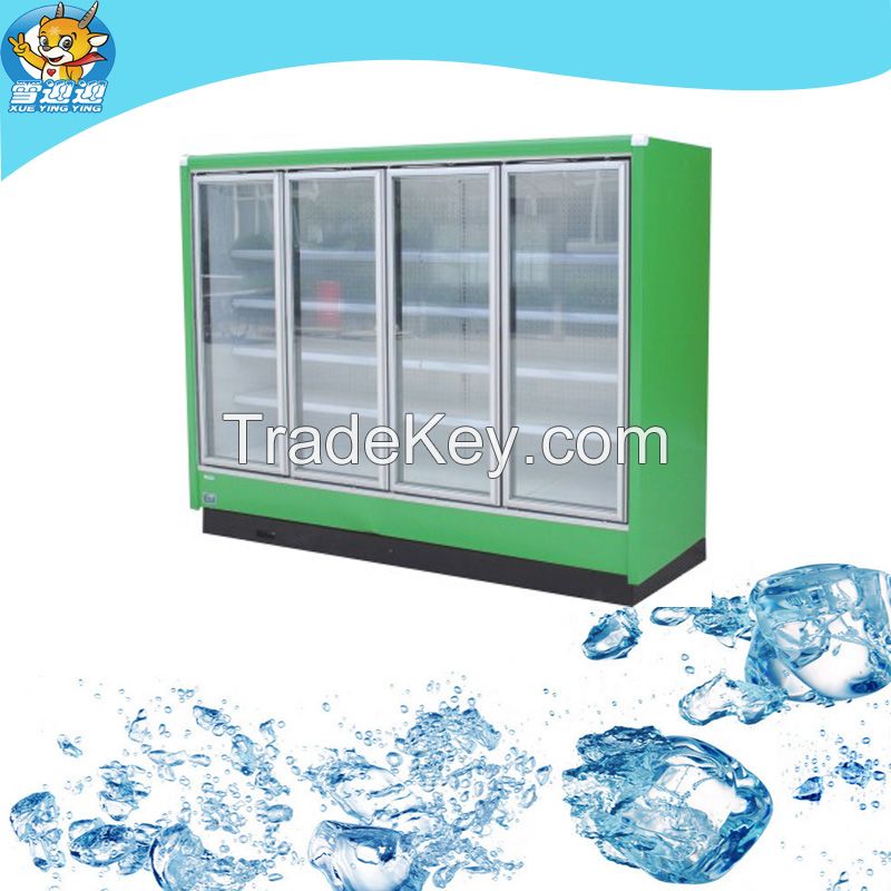 multi deck supermarket used glass door freezer with glass sliding door