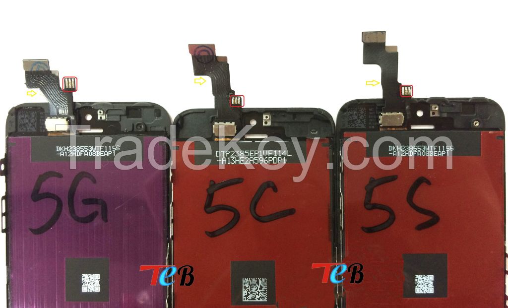 high quality original black LCD replacement for iphone 5