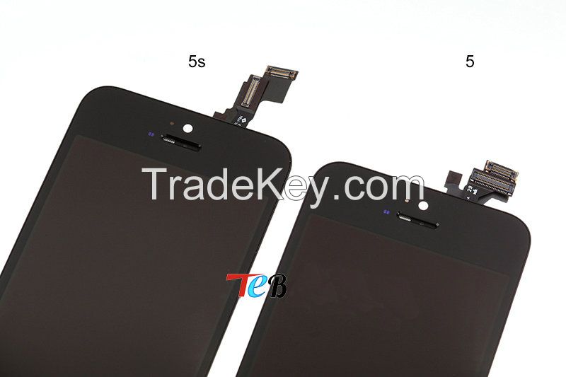 high quality new white black LCD display for iphone 5s