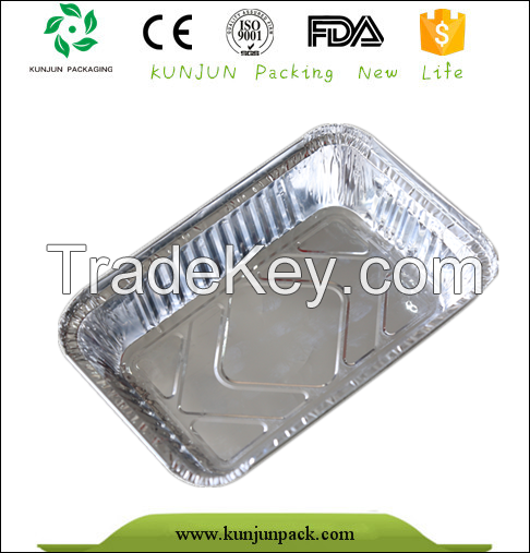 light weight silver aluminum foil container for food packaging
