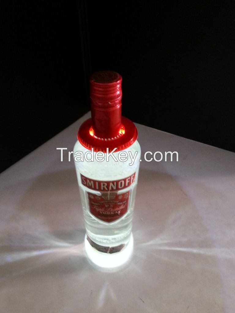 Water proof LED coaster/pad for bottle collar