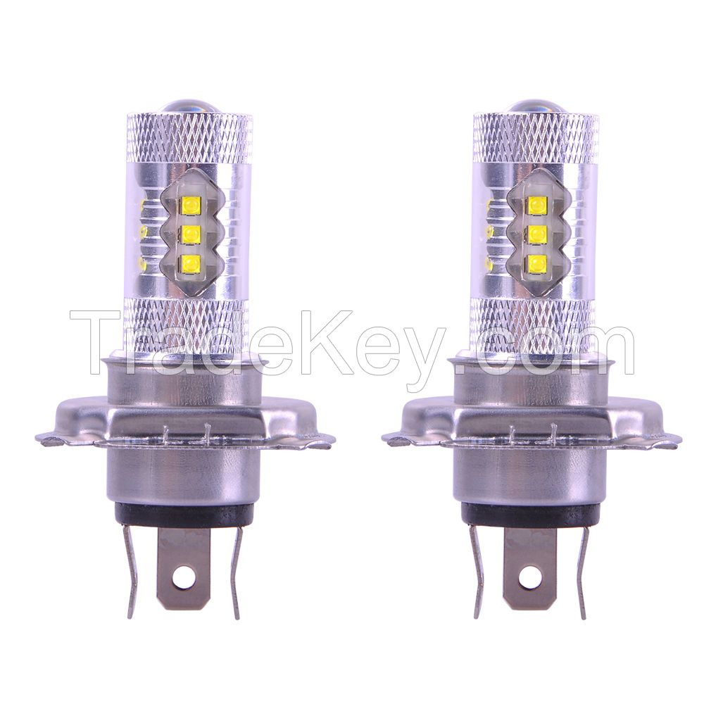 2PCS H4 12V 80W LED 6000K Fog Driving Head Light Bulb Lamps White H7