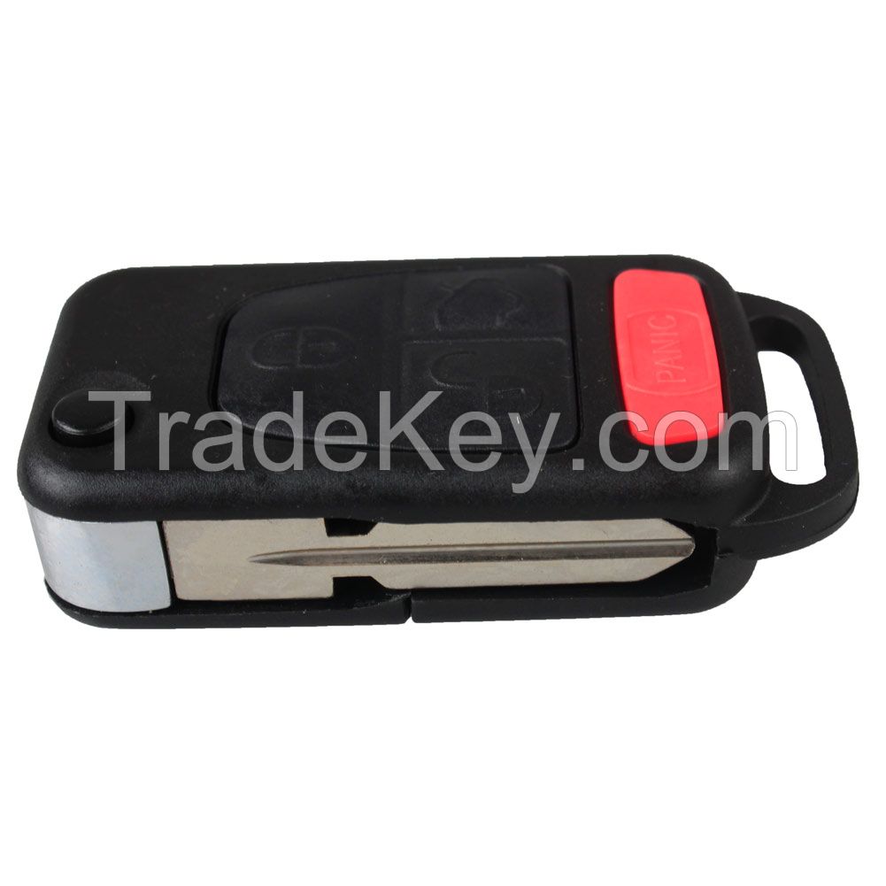 4 Buttons Panic Flip Flod Blade Replacement Keyless Remote Key Shell Case Key Fob For Benz ML320 ML500