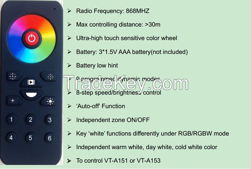 RGBW remote led controller rgb led dimmer