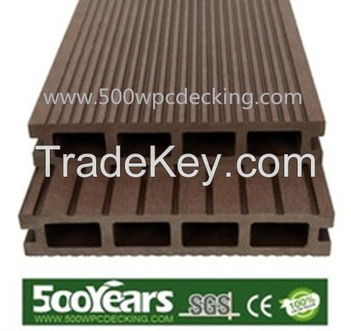 2015 fashionable Eco-frinendly outdoor waterproof wood plastic composite deckinmg wpc hollow Decking 145*25mm