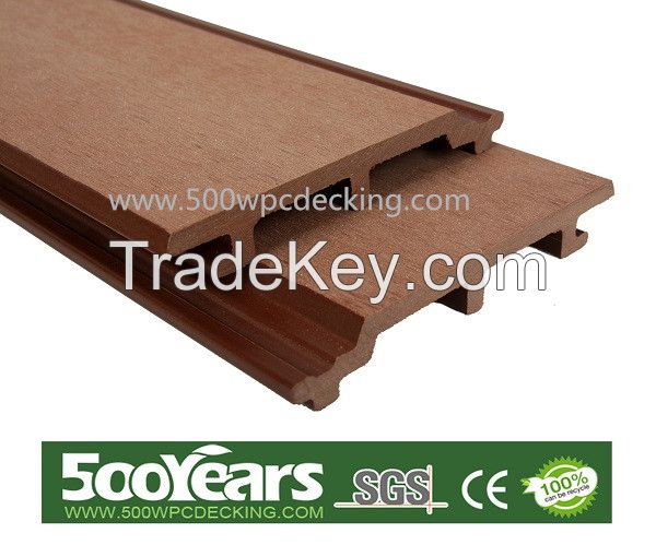 Eco-friendly outdoor waterproof wood plastic wall panel 168*20mm