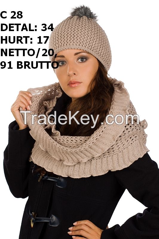 Knit hats and scarves