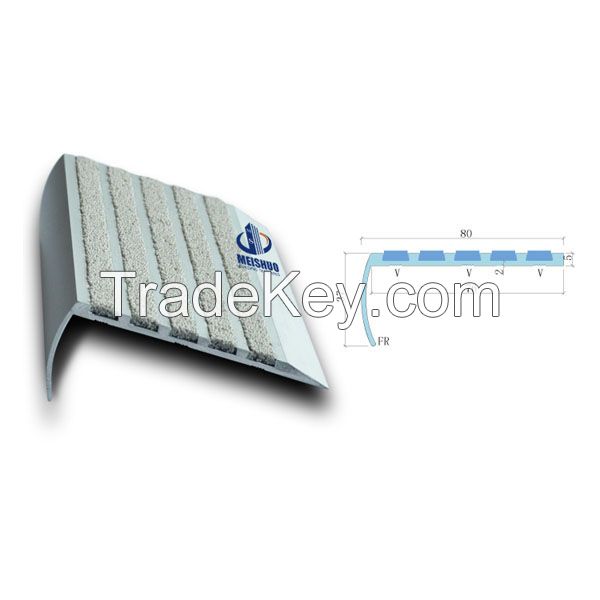 slip-resistant carborundum filler custom stair treads with aluminum alloy system