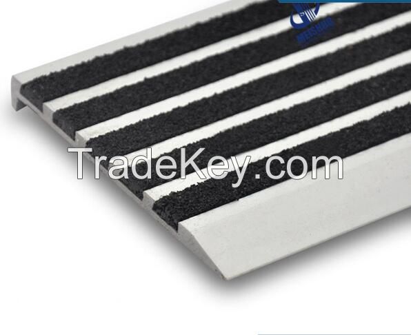 6063-T5 anodized aluminum system outdoor carborundum anti slip inserts