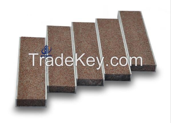 Easy recessed installation nonskid carborundum fillers stair safety nosing