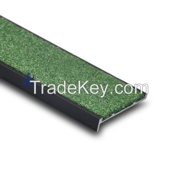 Hard wearing flooring part safety metal carborundum stair nosing for ceramic tile