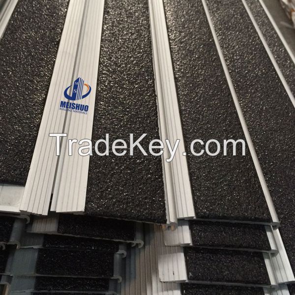 Super market staircase protection beveled aluminum carborundum stair tile nosing