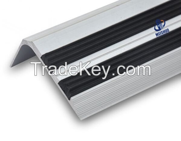 Simple installation removable vinyl stribs noskid flexible rubber stair nosing
