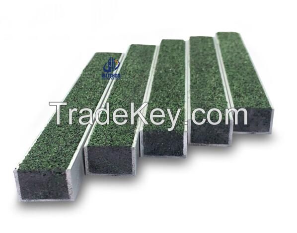 Laminated floor recessed carborundum stair tread nosing durable anti slip step