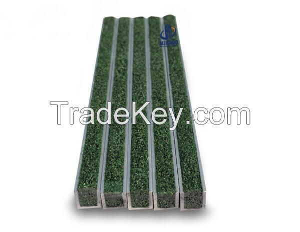 Wood floor colorful anti-slip carborundum filler aluminum base stair nosing cover