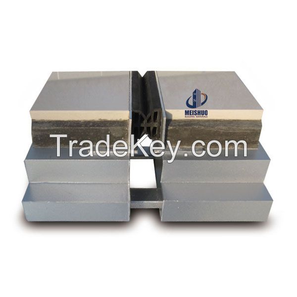 Visible corrugated stretch rubber filler durable stainless expansion joint cover
