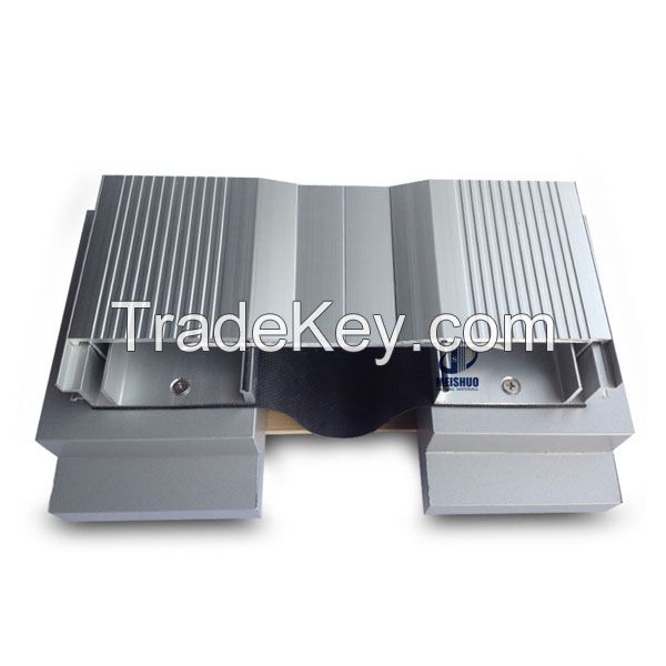 Glide plate system durable architectural metal profile screed expansion joint system