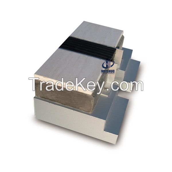 Flush thinline floor covers rubber filler aluminum base masonry expansion joints