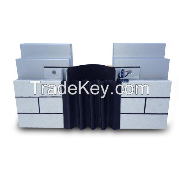 Visible rubber strip material flexible aluminum alloy wall expansion joint sealant