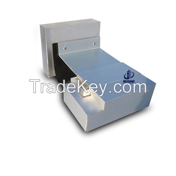 Waterproof aluminum system durable corner construction joint in concrete wall