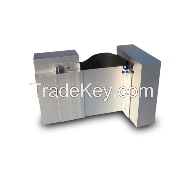 Waterproof aluminum system durable corner construction joint in concrete wall