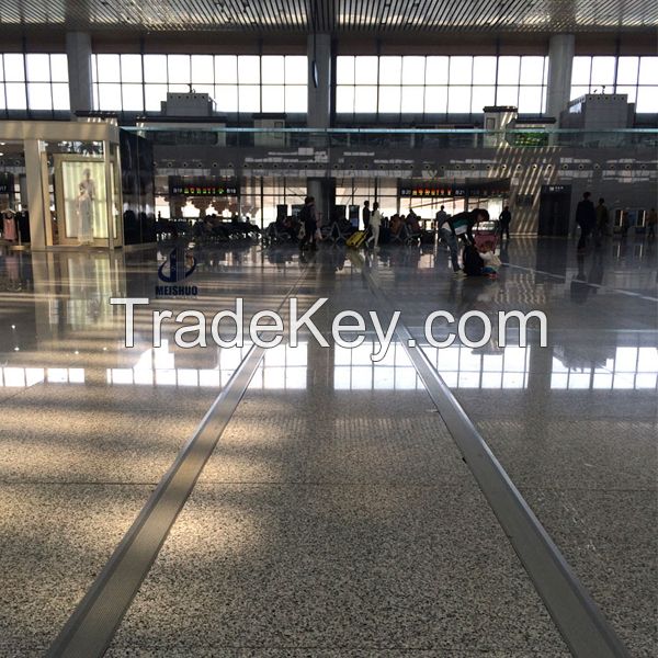 Railway station floor protection seismic lock metal building expansion joint system