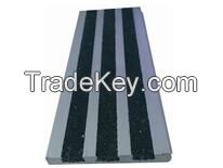 Concrete floor aluminum step nosing anti slip black carborundum stair inserts