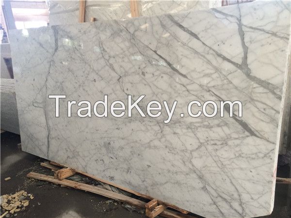 Marble Blanco Carrara slab for wall and floor