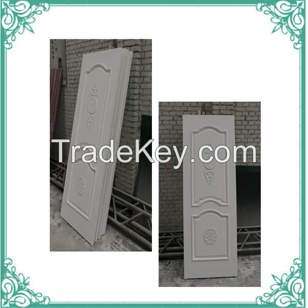 Designed mouldded hdf primer white wooden door skin