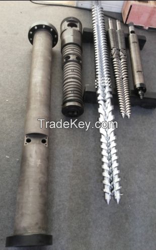 screw barrel for plastic machine,single and twin screw barrel for extrusion machine.and injection moulding machine screw barrel