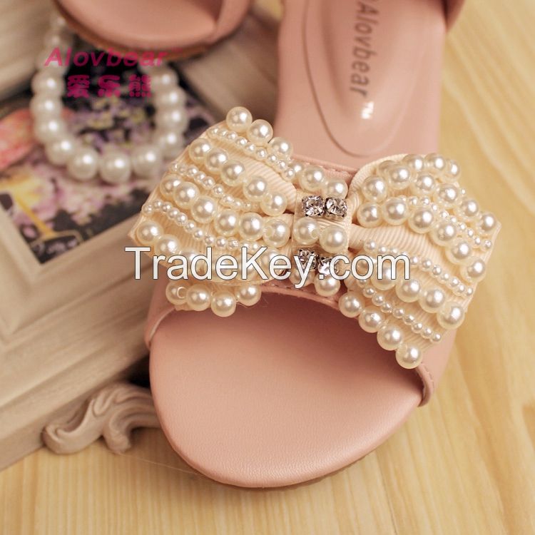 2015 new style fashion casual flat children sandals for girls