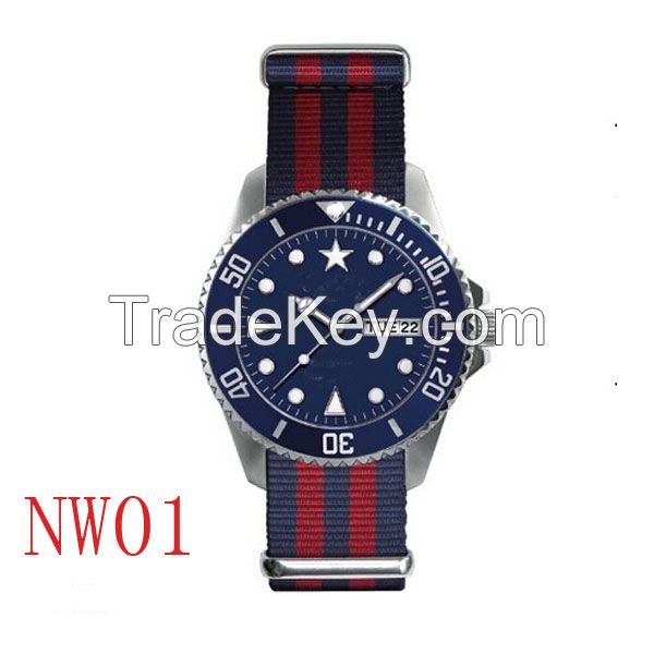 European Popular Fashion Simple Nice Design Quartz Watch Nato Nylon Strap