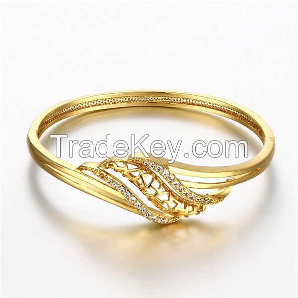 Designer Gold Ladies Bracelet Thin Chain Zircon Bracelet